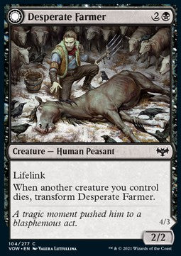 Desperate Farmer // Depraved Harvester⁣ - Innistrad: Crimson Vow⁣ (Common)⁣ [104]