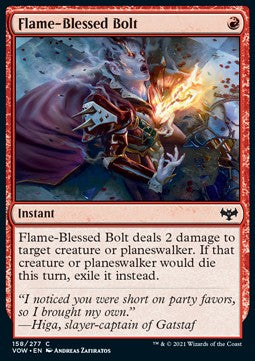 Flame-Blessed Bolt⁣ - Innistrad: Crimson Vow⁣ (Common)⁣ [158]