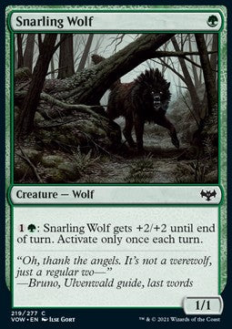 Snarling Wolf⁣ - Innistrad: Crimson Vow⁣ (Common)⁣ [219]