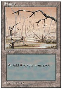 Swamp (V.1)⁣ - Fourth Edition⁣ (Land)