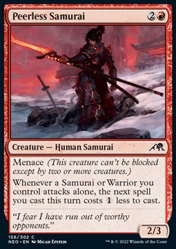 Peerless Samurai⁣ - Kamigawa: Neon Dynasty⁣ (Common)⁣ [156]