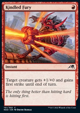 Kindled Fury⁣ - Kamigawa: Neon Dynasty⁣ (Common)⁣ [151]