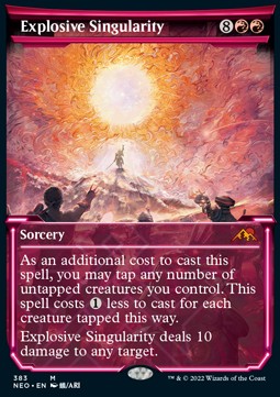 Explosive Singularity (V.1) - Kamigawa: Neon Dynasty: Extras (Mythic) [XNEO-383]