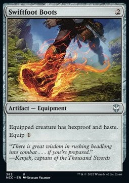 Swiftfoot Boots⁣ - Commander: Streets of New Capenna⁣ (Uncommon)⁣ [382]