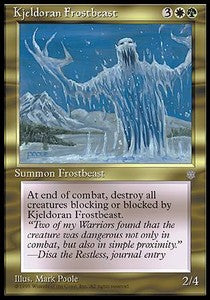 Kjeldoran Frostbeast⁣ - Ice Age⁣ (Uncommon)