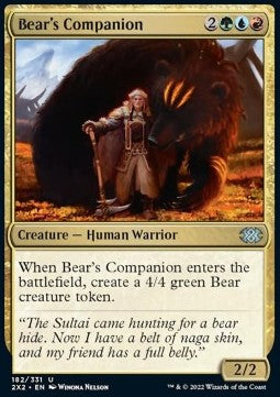 Bear's Companion⁣ - Double Masters 2022⁣ (Uncommon)⁣ [182]
