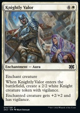 Knightly Valor⁣ - Double Masters 2022⁣ (Common)⁣ [14]
