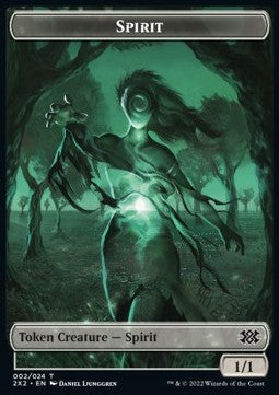 Spirit Token (C 1/1) // Cat Dragon Token (Gold 3/3)⁣ - Double Masters 2022: Extras⁣ (Token)⁣ [T 2/19]