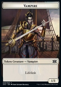 Vampire Token (W 1/1 Lifelink) // Saproling Token (G 1/1)⁣ - Double Masters 2022: Extras⁣ (Token)⁣ [T 9/17]
