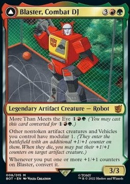 Blaster, Combat DJ // Blaster, Morale Booster (V.1)⁣ - Universes Beyond: Transformers⁣ (Mythic)⁣ [8]