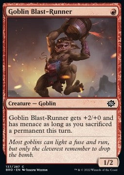 Goblin Blast-Runner⁣ - The Brothers' War⁣ (Common)⁣ [137]