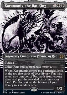 Karumonix, the Rat King (V.1)⁣ - Phyrexia: All Will Be One: Extras⁣ (Rare)⁣ [307]