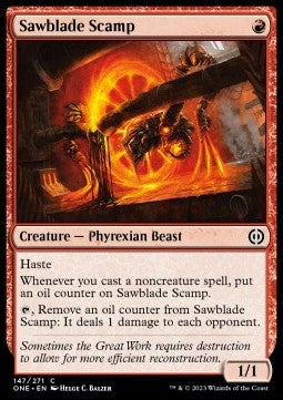 Sawblade Scamp⁣ - Phyrexia: All Will Be One⁣ (Common)⁣ [147]