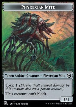 Phyrexian Mite Token (A 1/1) // Phyrexian Mite Token (A 1/1)⁣ - Phyrexia: All Will Be One: Extras⁣ (Token)⁣ [T 12/11]