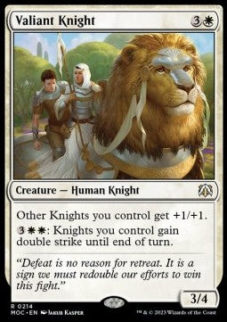 Valiant Knight⁣ - Commander: March of the Machine⁣ (Rare)⁣ [214]