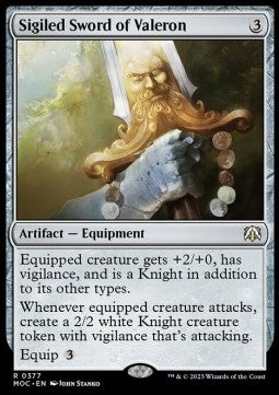 Sigiled Sword of Valeron⁣ - Commander: March of the Machine⁣ (Rare)⁣ [377]