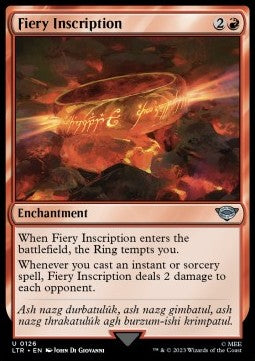 Fiery Inscription - The Lord of the Rings: Tales of Middle-earth (Uncommon) [LTR-126]