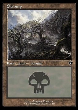 Swamp (V.1)⁣ - Commander Masters: Extras⁣ (Land)⁣ [443]