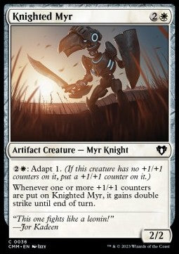 Knighted Myr⁣ - Commander Masters⁣ (Common)⁣ [36]