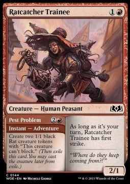 Ratcatcher Trainee // Pest Problem⁣ - Wilds of Eldraine⁣ (Common)⁣ [144]