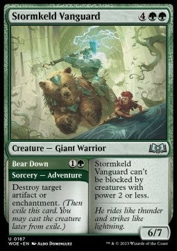 Stormkeld Vanguard // Bear Down⁣ - Wilds of Eldraine⁣ (Uncommon)⁣ [187]