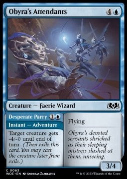 Obyra's Attendants // Desperate Parry - Wilds of Eldraine (Common) [WOE-63]