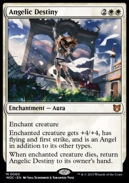 Angelic Destiny - Commander: Wilds of Eldraine (Mythic) [WOC-60]