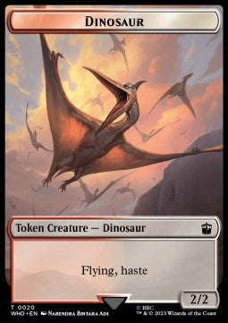 Soldier Token (W 1/1) // Dinosaur Token (RW 2/2) (V.1) - Universes Beyond: Doctor Who: Extras (Token) [XWHO-T 8/20]