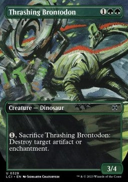 Thrashing Brontodon⁣ - The Lost Caverns of Ixalan: Extras⁣ (Uncommon)⁣ [329]