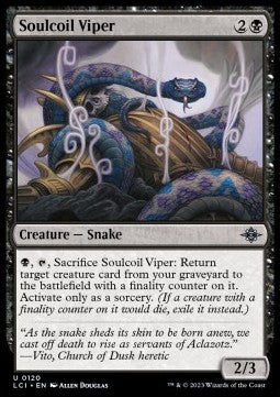 Soulcoil Viper⁣ - The Lost Caverns of Ixalan⁣ (Uncommon)⁣ [120]