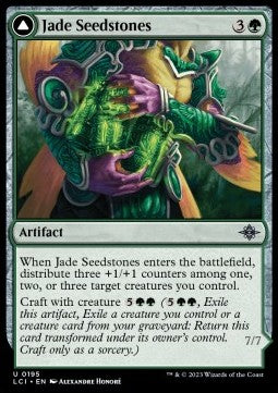 Jade Seedstones // Jadeheart Attendant⁣ - The Lost Caverns of Ixalan⁣ (Uncommon)⁣ [195]