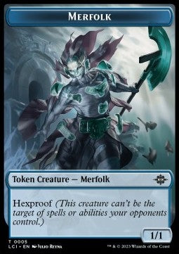 Merfolk Token (Blue 1/1 Hexproof) - The Lost Caverns of Ixalan: Tokens (Token) [TLCI-T05]