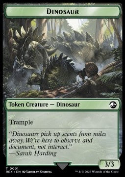 Dinosaur Token (Green 3/3 Trample) - The Lost Caverns of Ixalan: Tokens (Token) [TLCI-REX01]