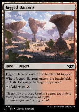Jagged Barrens⁣ - Outlaws of Thunder Junction⁣ (Land)⁣ [259]