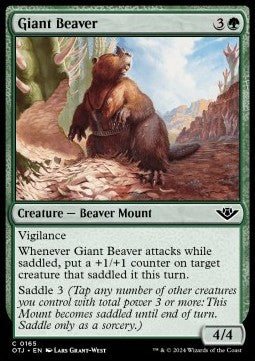 Giant Beaver⁣ - Outlaws of Thunder Junction⁣ (Common)⁣ [165]
