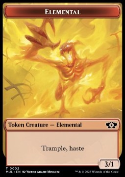 Elemental Token (R 3/1 Trample, haste) // Teferi's Talent Emblem - March of the Machine: Extras (Token) [XMOM-T 2/44]