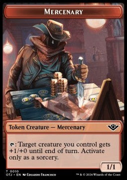 Mercenary Token (Red 1/1) - Outlaws of Thunder Junction: Tokens (Token) [TOTJ-T10]