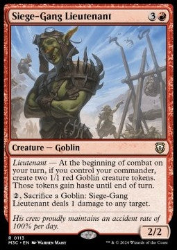 Siege-Gang Lieutenant⁣ - Commander: Modern Horizons 3⁣ (Rare)⁣ [113]