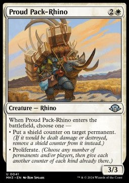 Proud Pack-Rhino⁣ - Modern Horizons 3⁣ (Uncommon)⁣ [41]