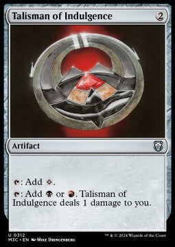 Talisman of Indulgence⁣ - Commander: Modern Horizons 3⁣ (Uncommon)⁣ [312]