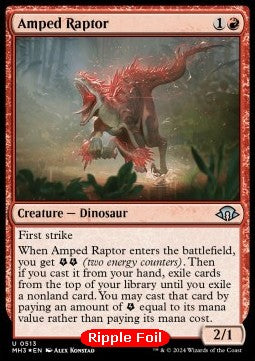 Amped Raptor⁣ - Modern Horizons 3: Extras⁣ (Uncommon)⁣ [513]