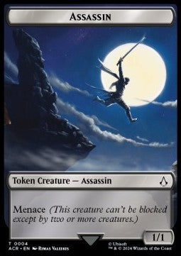 Assassin Token (C 1/1) // A Mysterious Creature Token (C 2/2)⁣ - Universes Beyond: Assassin's Creed: Tokens⁣ (Token)⁣ [T 4/8]
