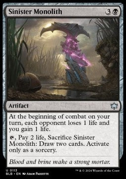 Sinister Monolith⁣ - Bloomburrow⁣ (Uncommon)⁣ [113]