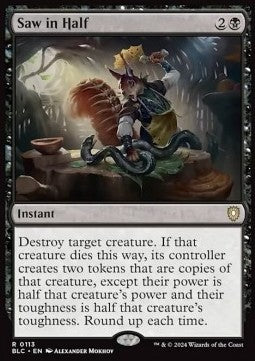 Saw in Half - Commander: Bloomburrow (Rare) [BLC-113]