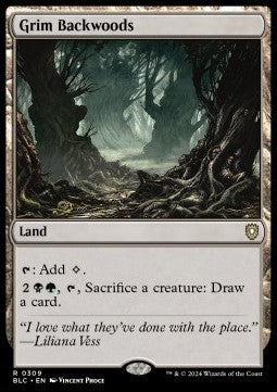 Grim Backwoods - Commander: Bloomburrow (Rare) [BLC-309]