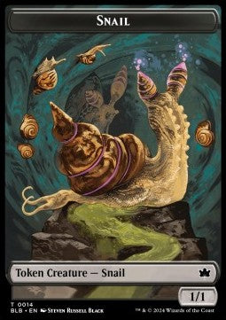 Snail Token (Black 1/1) - Bloomburrow: Tokens (Token) [TBLB-T14]