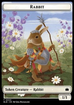 Rabbit Token (W 1/1) // Agate Instigator Token (R 1/1) - Bloomburrow: Tokens (Token) [TBLB-CT 3/20]