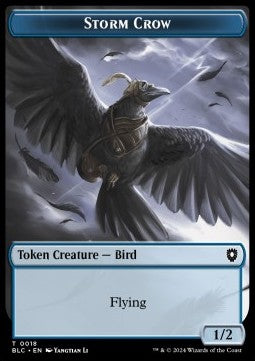 Storm Crow Token (U 1/2) // Frog Lizard Token (G 3/3) - Bloomburrow: Tokens (Token) [TBLB-CT 18/28]