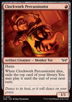 Clockwork Percussionist⁣ - Duskmourn: House of Horror⁣ (Common)⁣ [130]