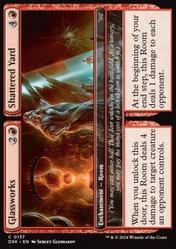 Glassworks // Shattered Yard⁣ - Duskmourn: House of Horror⁣ (Common)⁣ [137]